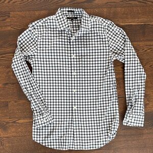 Banana Republic Black and White Plaid Shirt